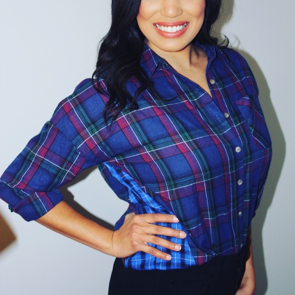 Plaid/flannel button down long sleeved shirt - Picture 2 of 3